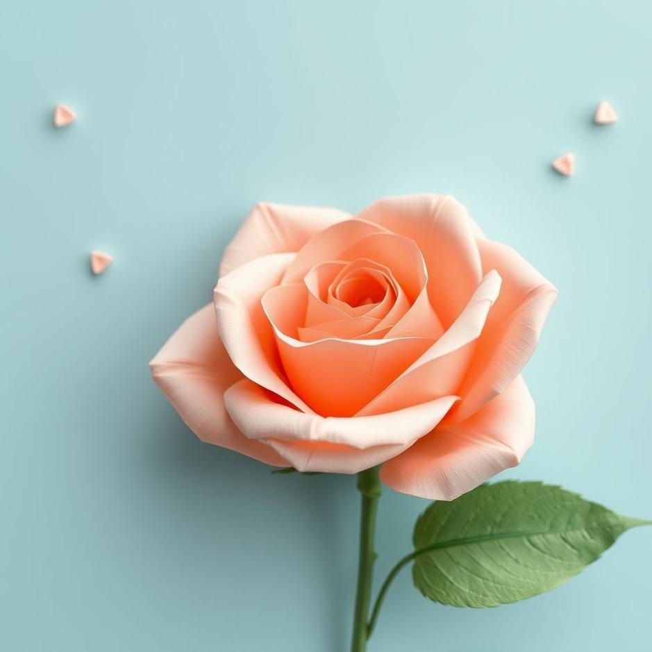 Dream : Paper rose in a dream