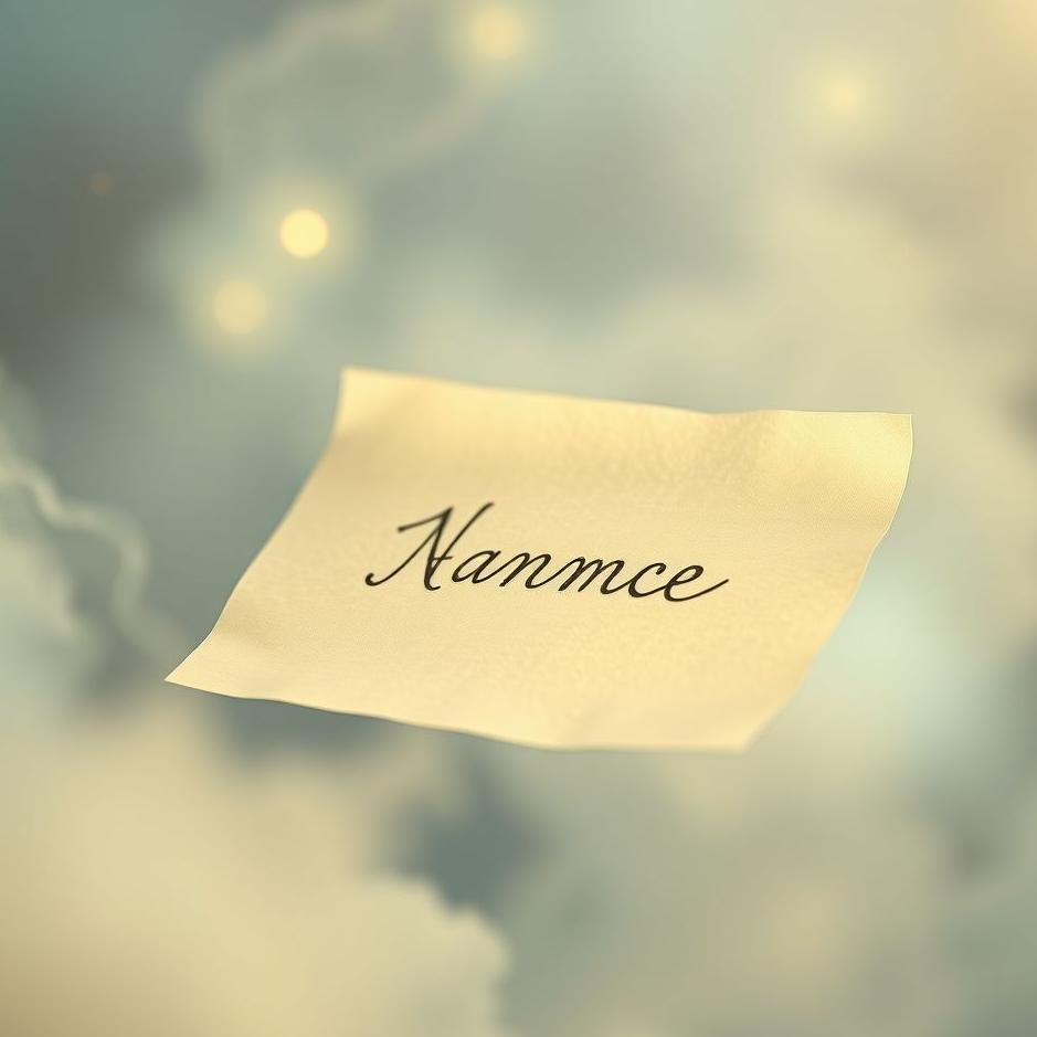 Dream : Paper with a name on it in a dream