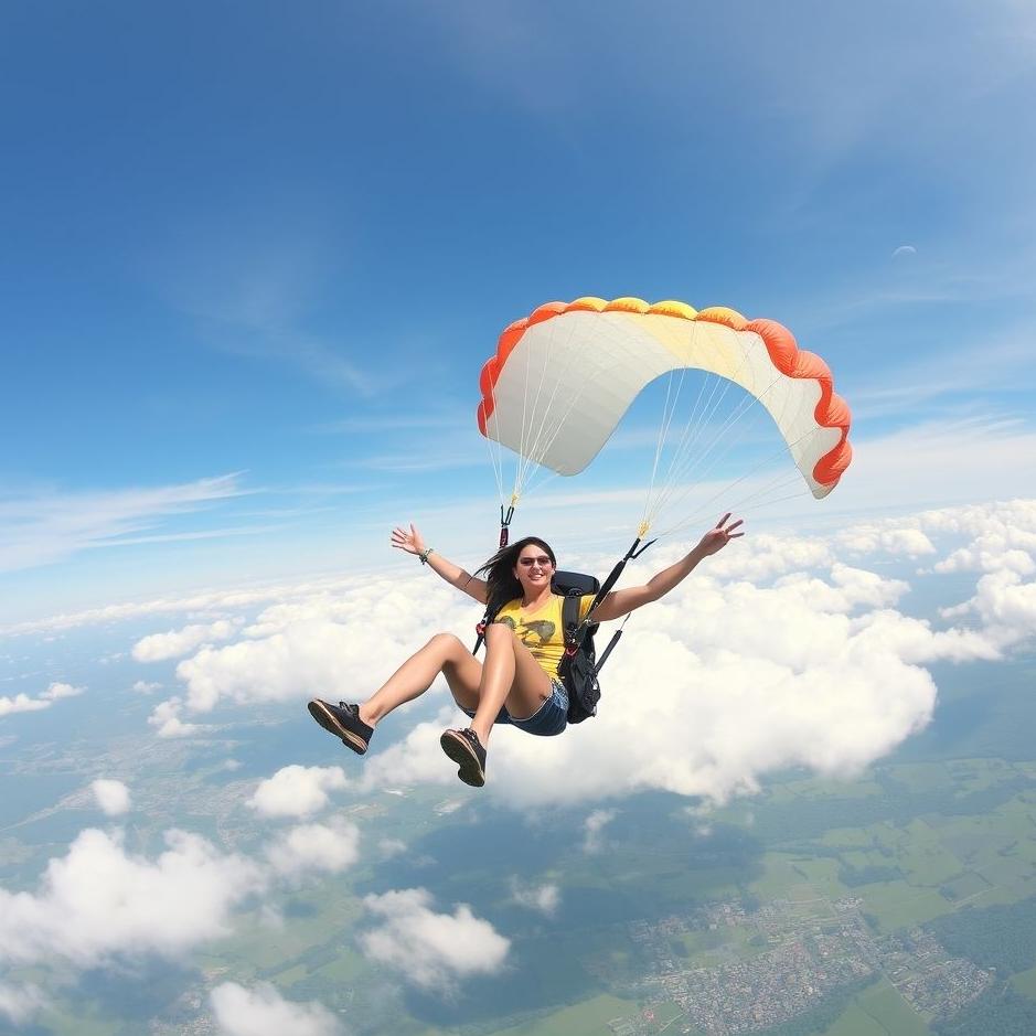 Dream : Parachuting with your lover in your dream