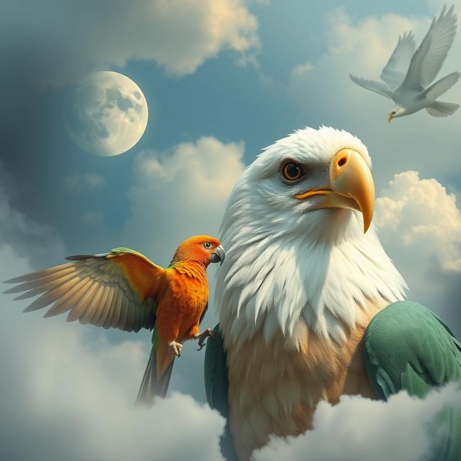 Dream : Parrot and an eagle in a dream