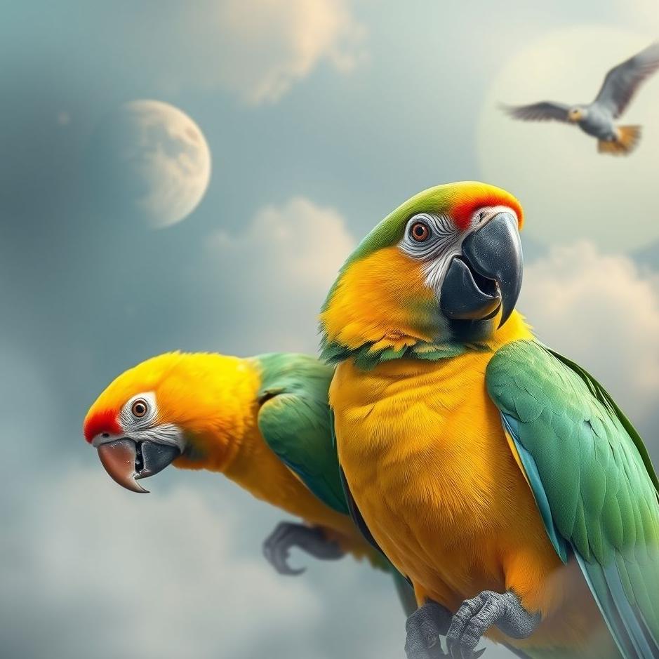 Dream : Parrot birds in a dream
