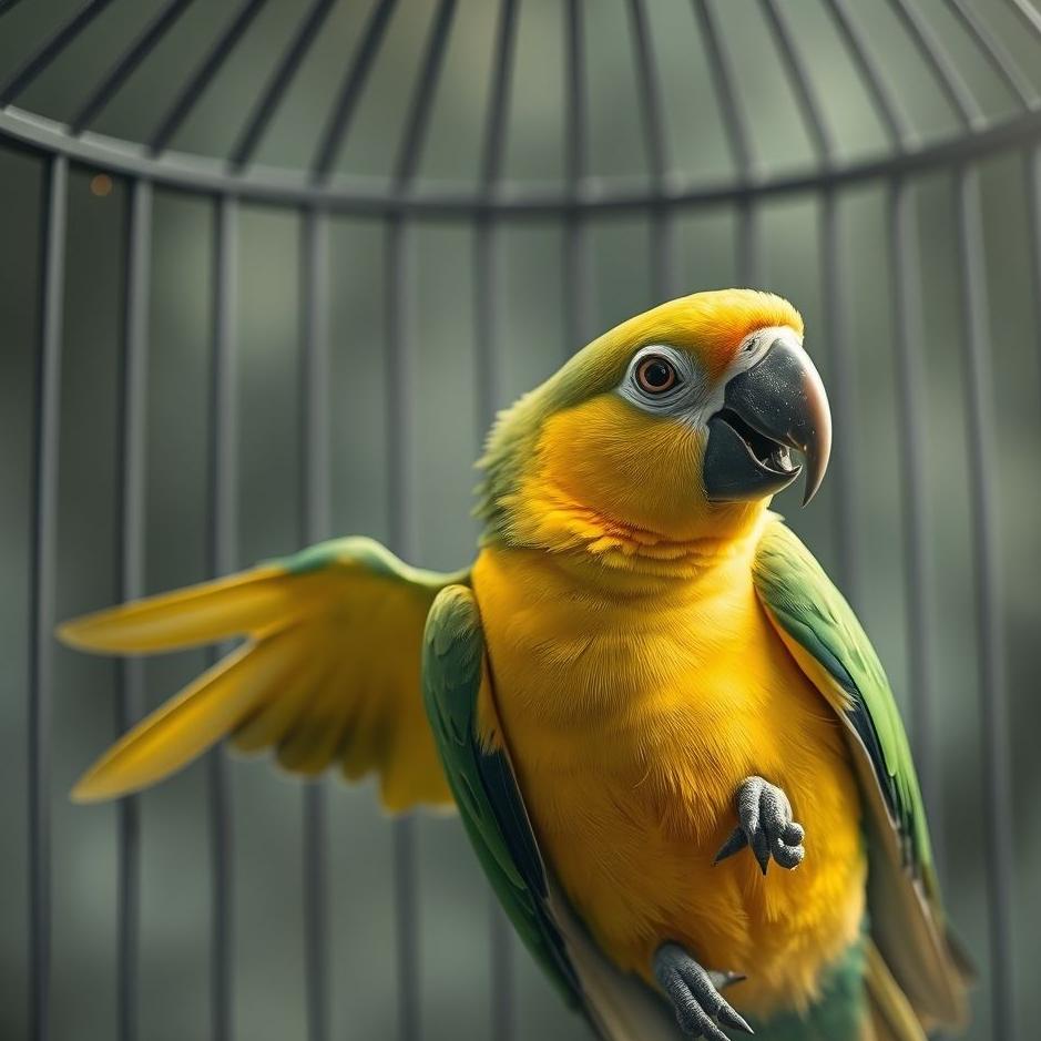 Dream : Parrot out of its cage in a dream