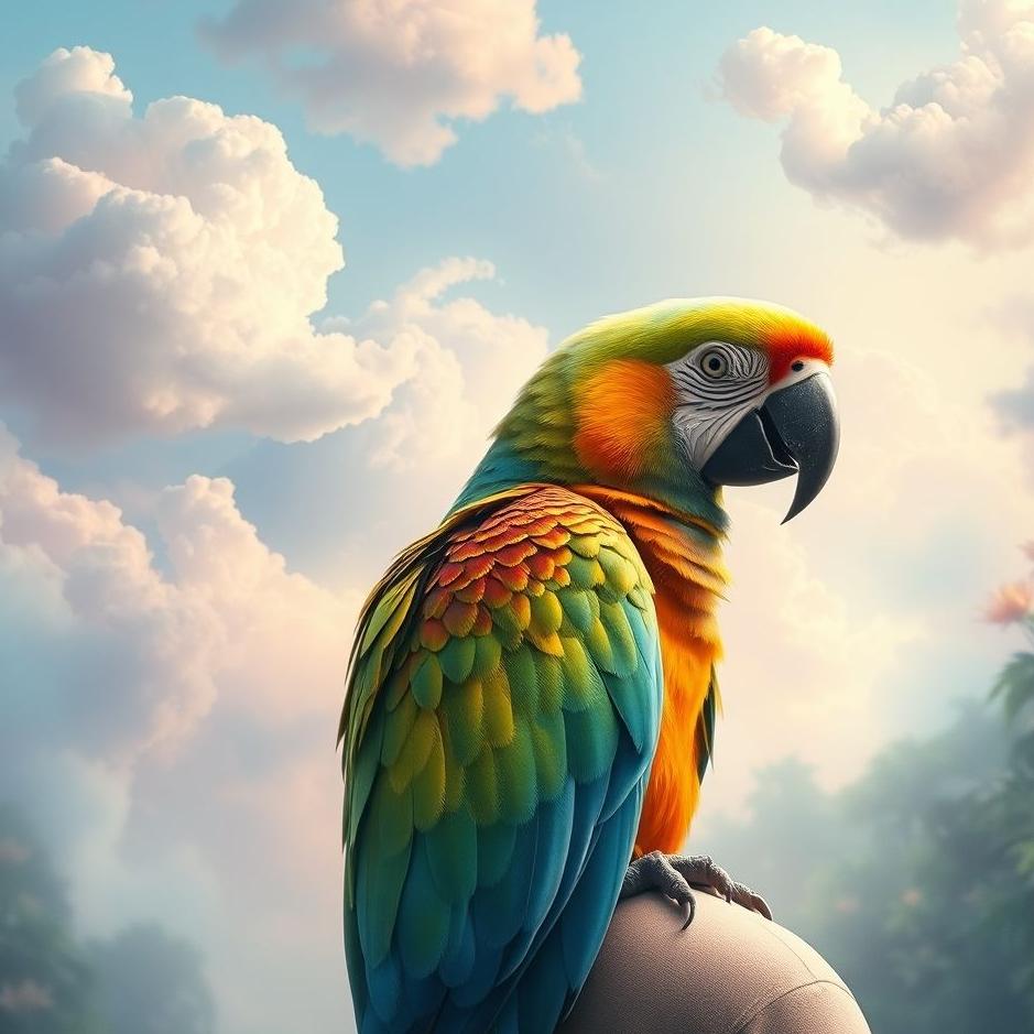 Dream : Parrot perching on your shoulder in a dream