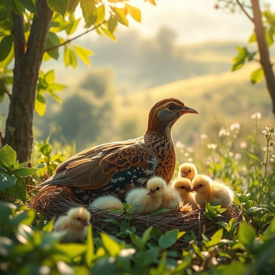 Dream : Partridge and its chicks in a dream