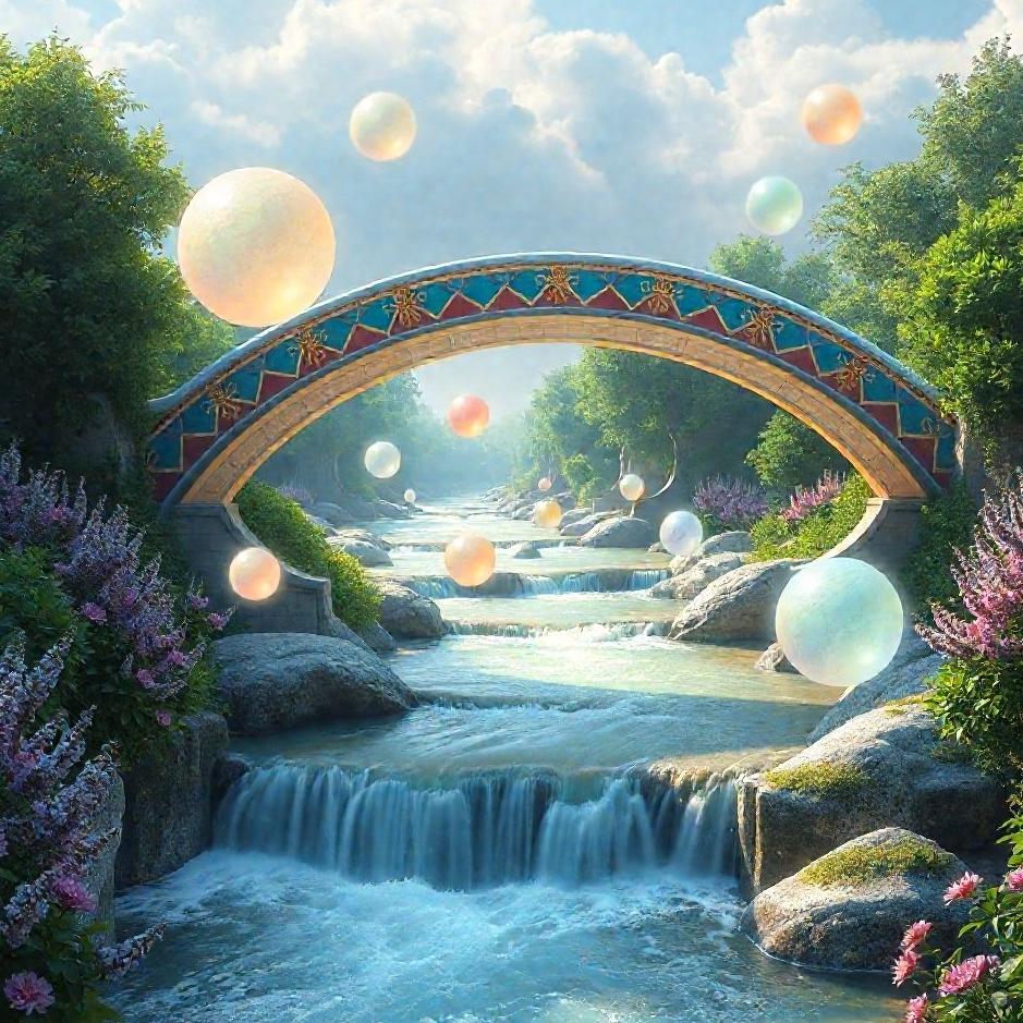 Dream : Pass from the top of the flowing water in the dream