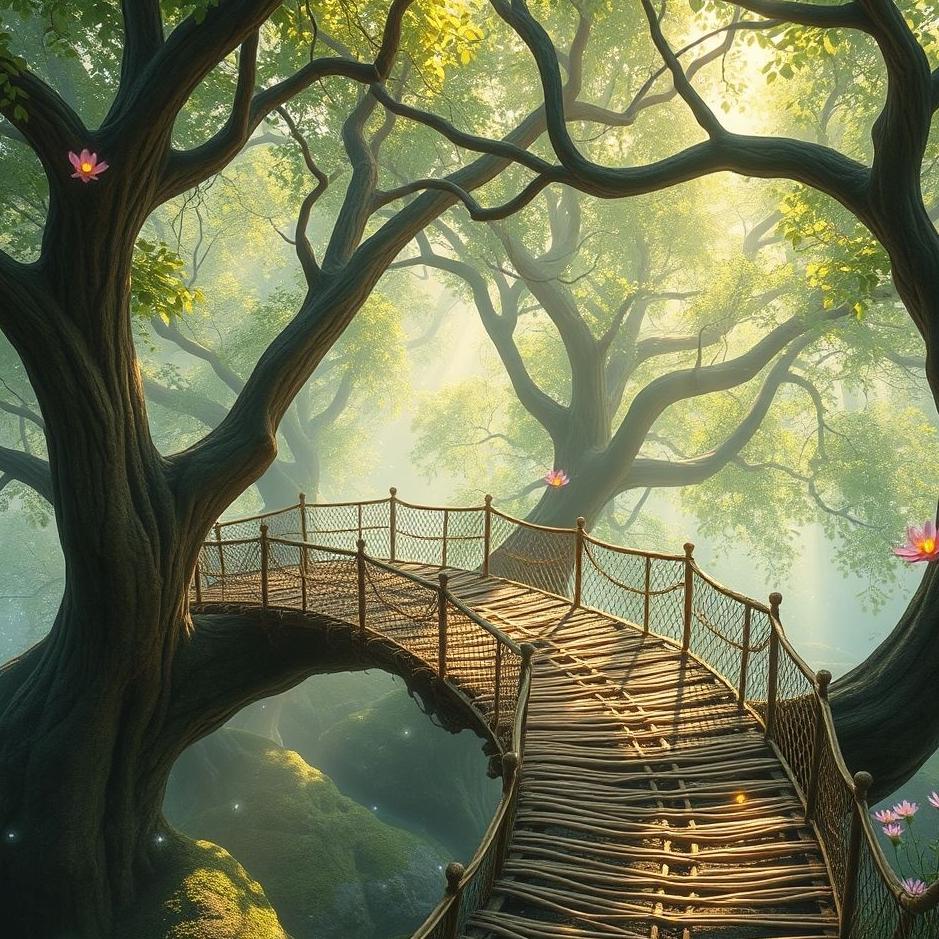 Dream : Pass from the tree bridge in the dream