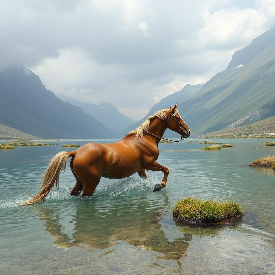 Dream : Pass water with horse in the dream
