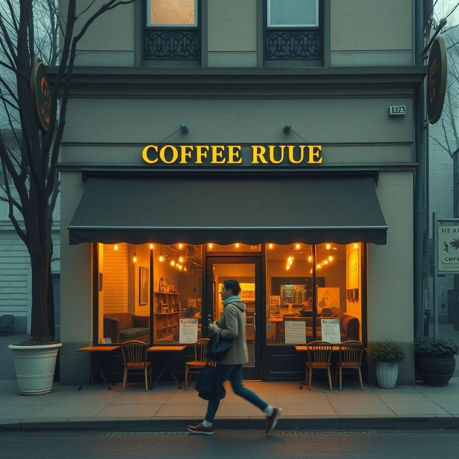 Dream : Passing in front of a coffeehouse in a dream
