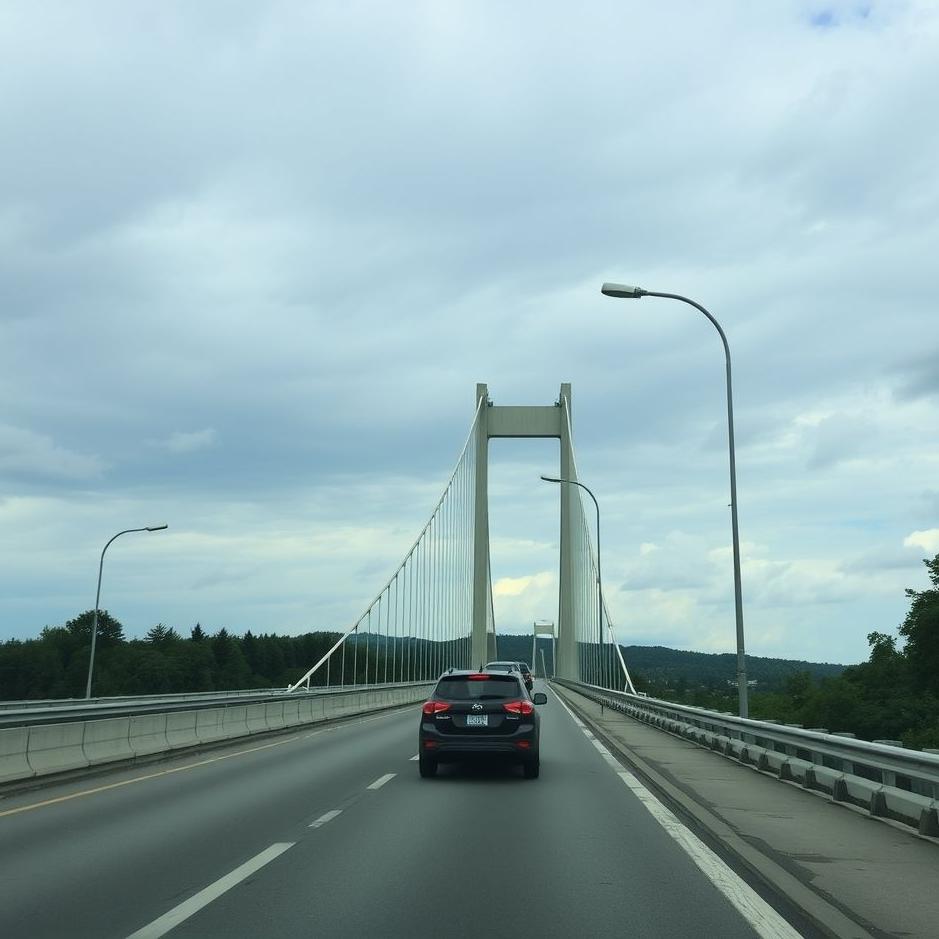 Dream : Passing over a bridge by car