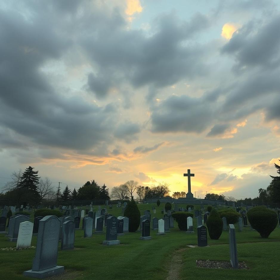 Dream : Passing over a cemetery in a dream