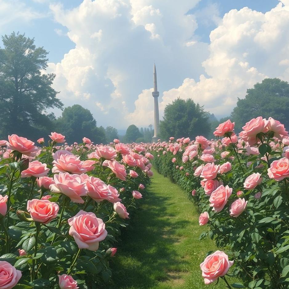 Dream : Passing through a rose garden in a dream