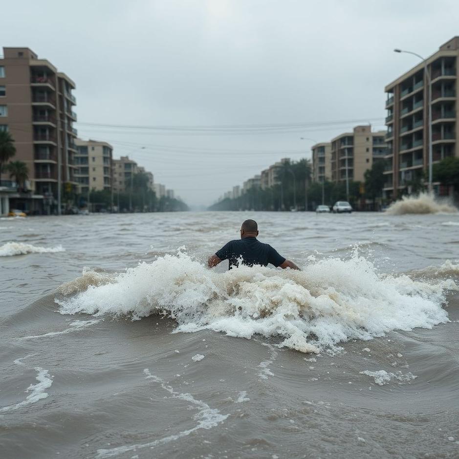 Dream : Passing through flood water