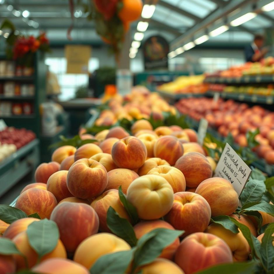 Dream : Peaches in a greengrocer in a dream