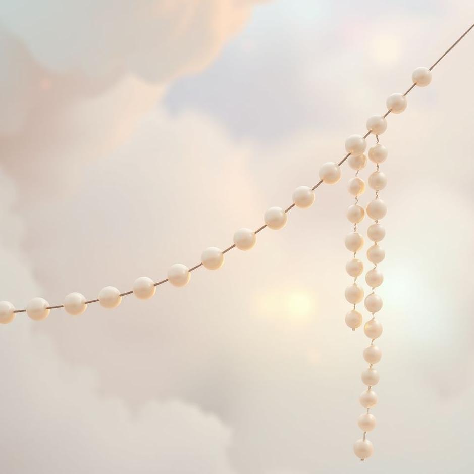 Dream : Pearls strung on a string in a dream