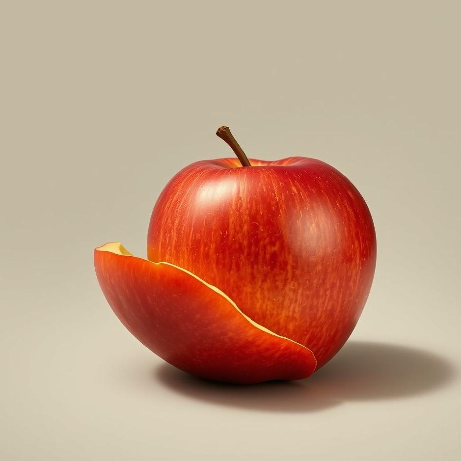 Dream : Peeling a red apple in a dream