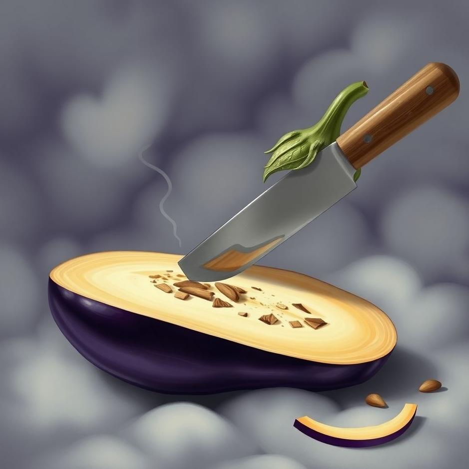 Dream : Peeling an eggplant in a dream