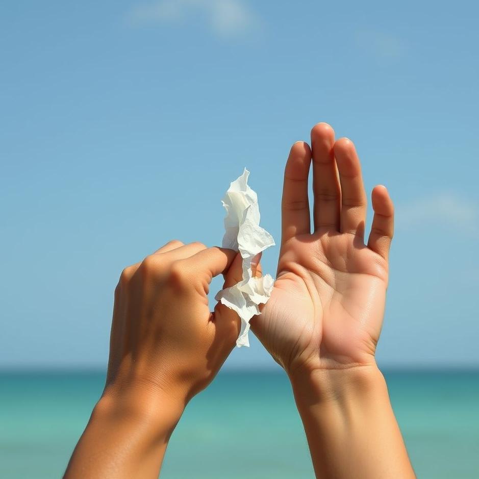 Dream : Peeling off sunburnt skin with your hands in a dream