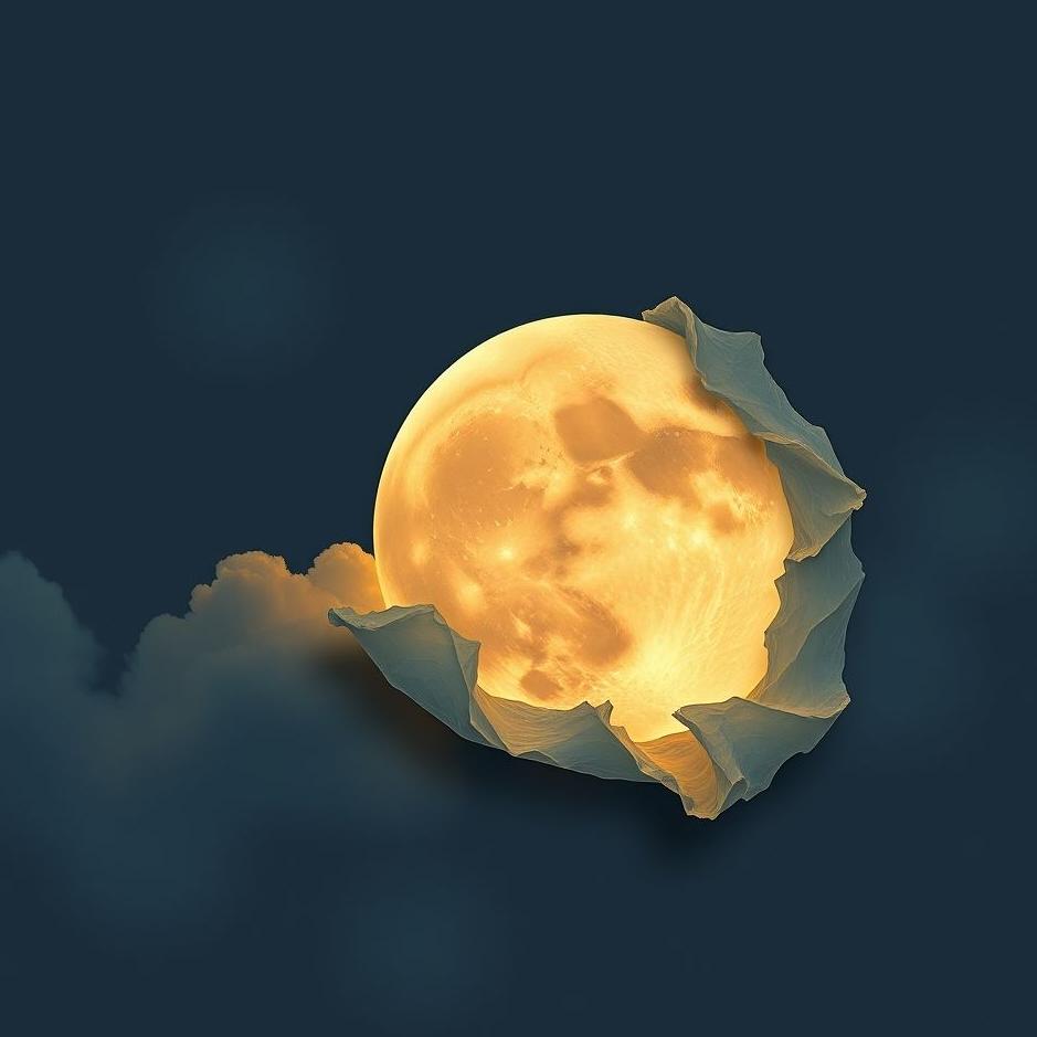 Dream : Peeling the moon in the dream