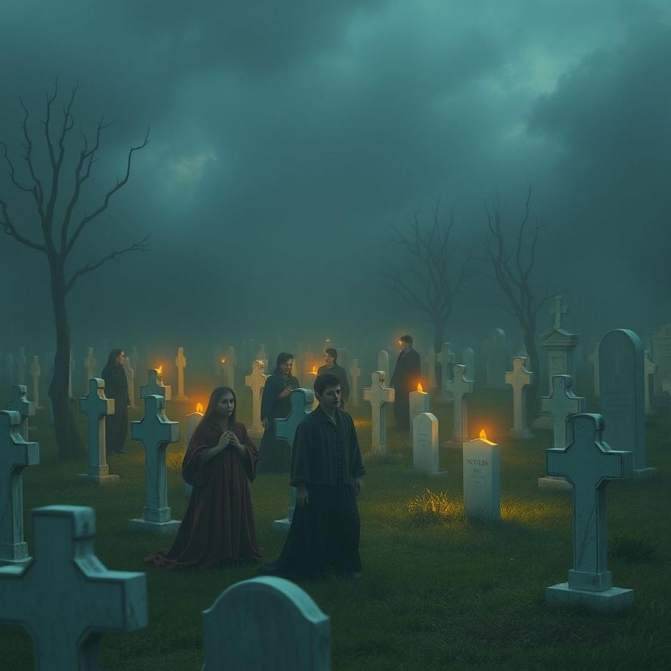 Dream : People crying in a cemetery in a dream