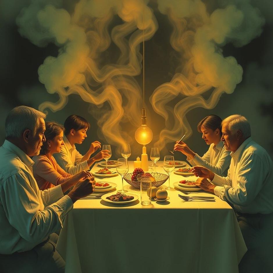 Dream : People eating at the table in a dream