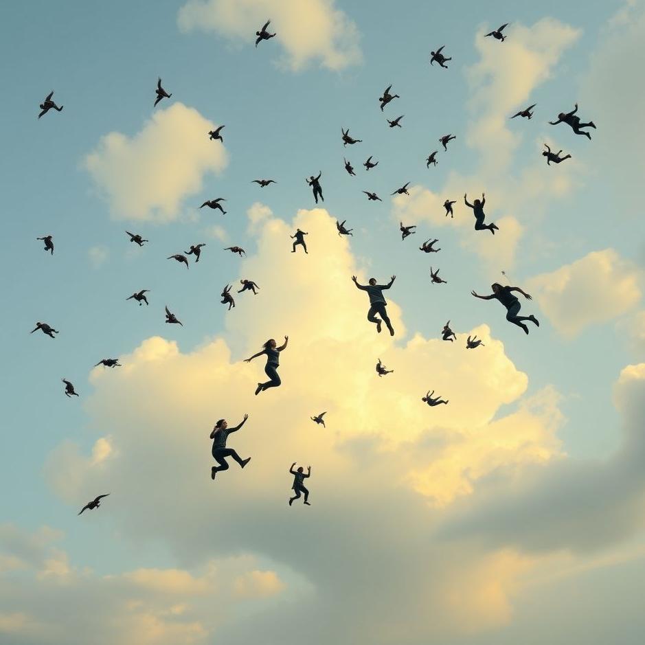 Dream : People falling from the sky in a dream