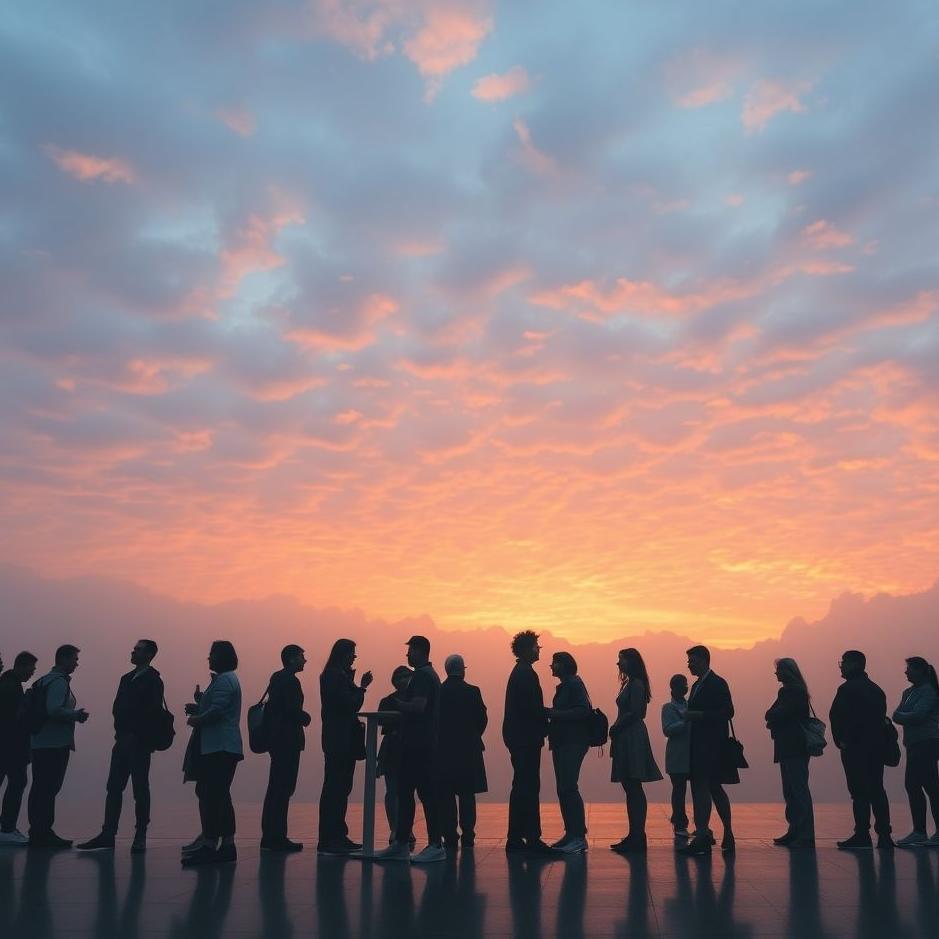 Dream : People standing in line in a dream