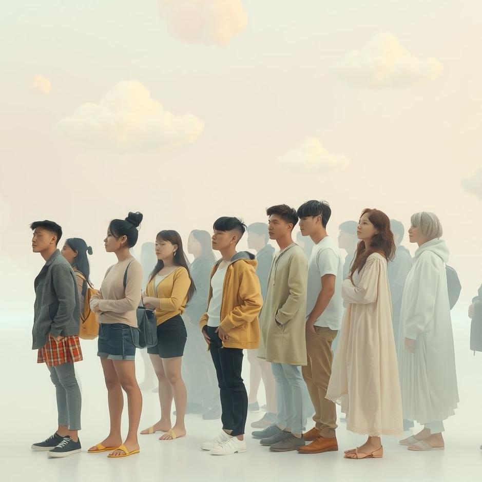 Dream : People waiting in a queue in a dream