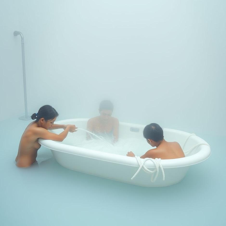 Dream : People washing in a bath in a dream