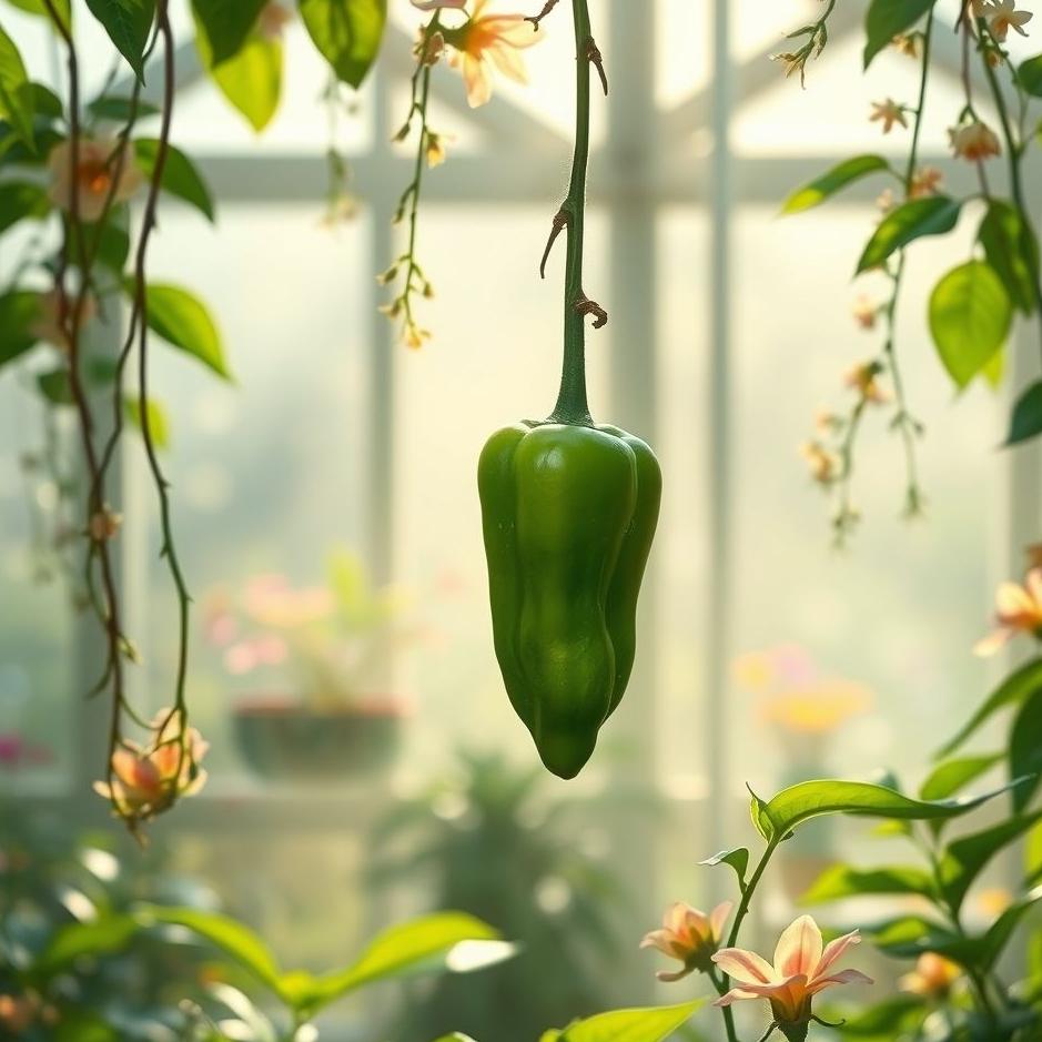 Dream : Pepper in a greenhouse in a dream