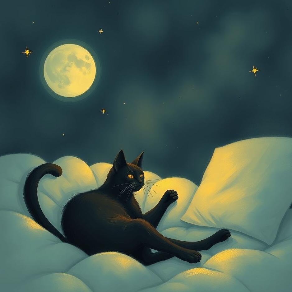 Dream : Petching a black cat in a dream