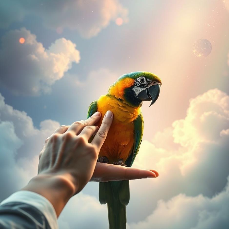 Dream : Petching a parrot in a dream