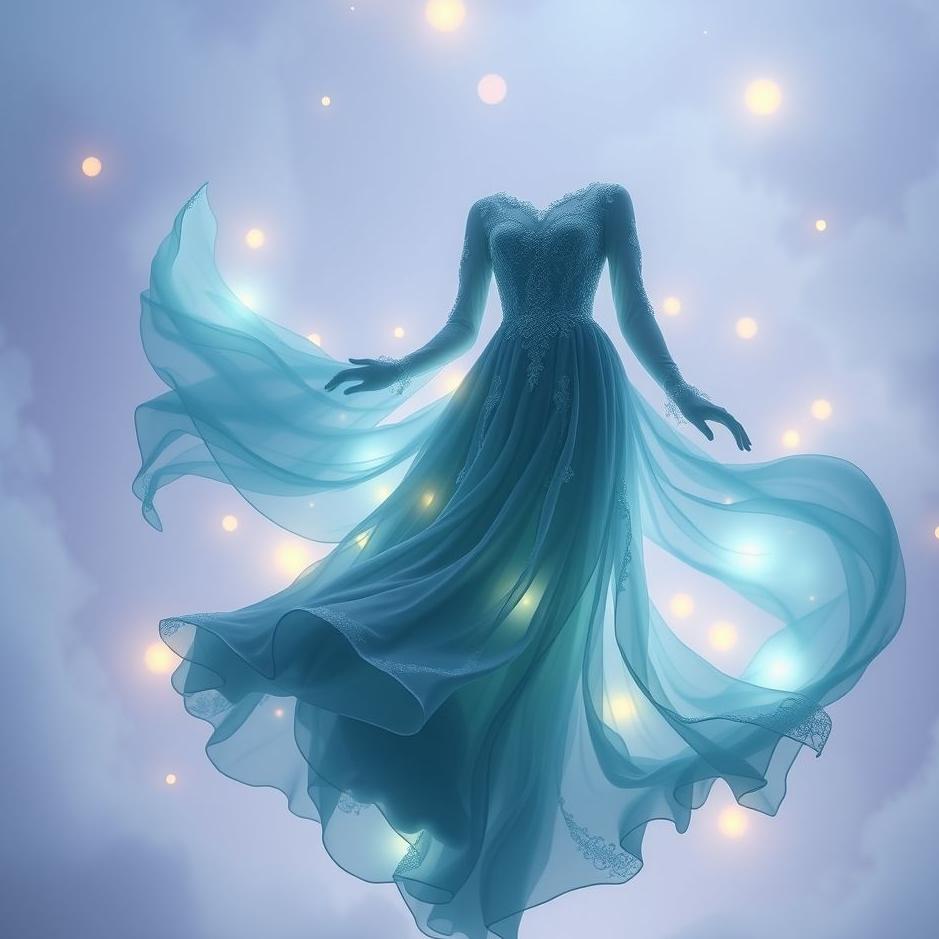 Dream : Petrol blue dress in a dream