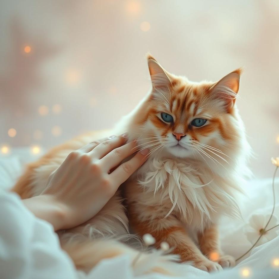 Dream : Petting a beautiful cat in a dream