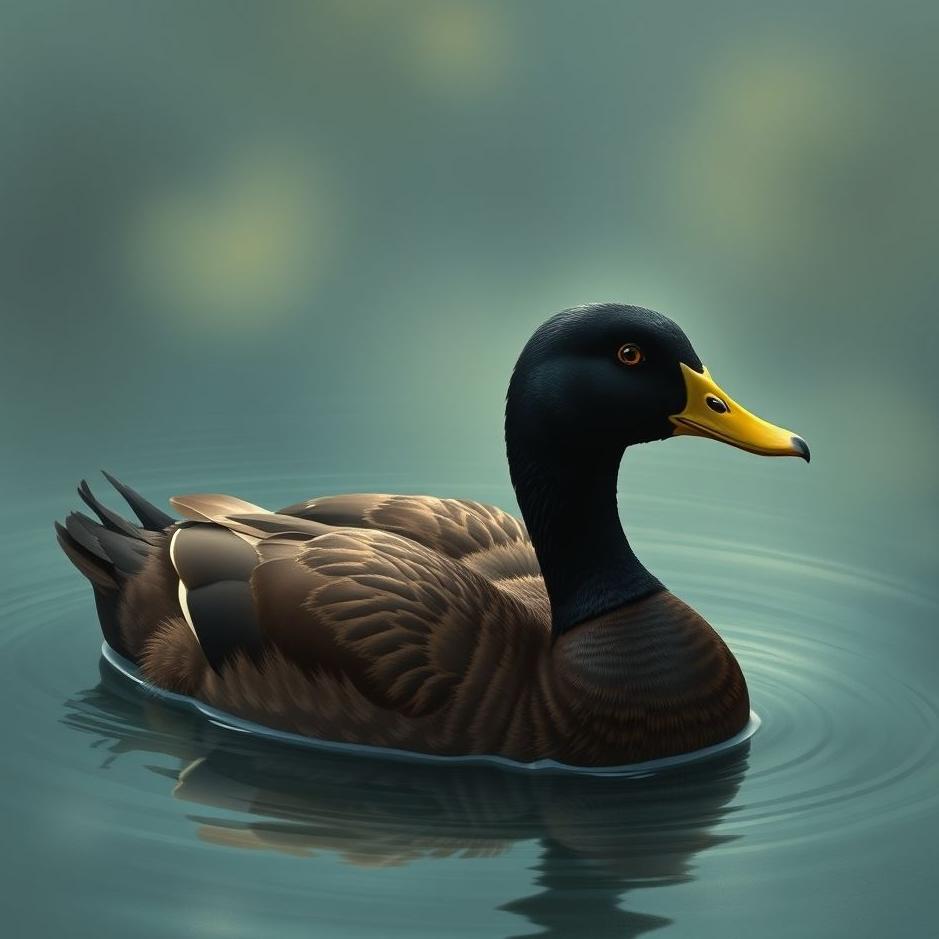 Dream : Petting a black duck in a dream