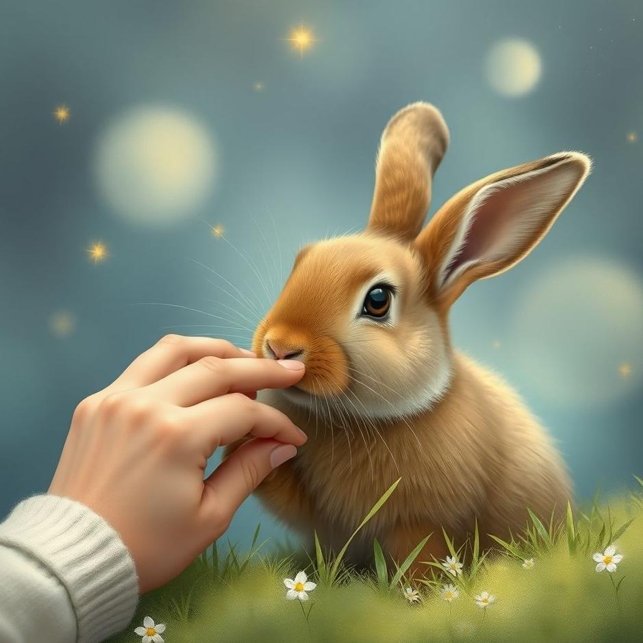 Dream : Petting a brown rabbit in a dream