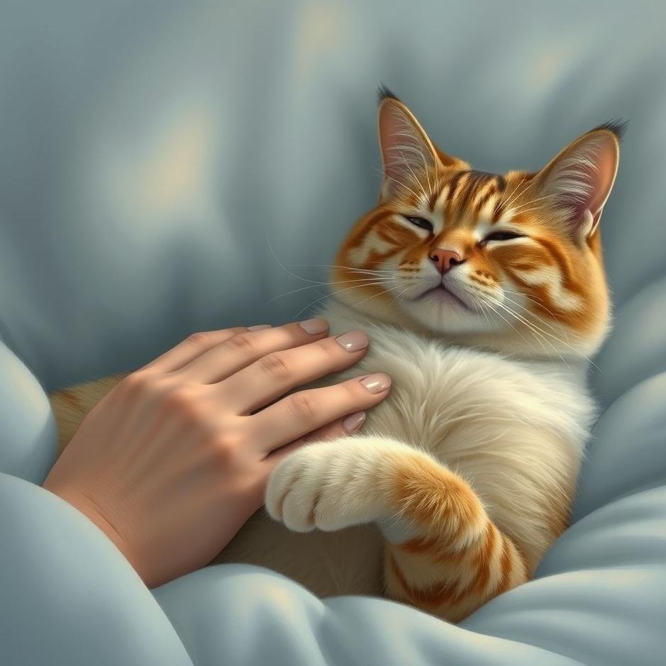 Dream : Petting a cat's belly in a dream