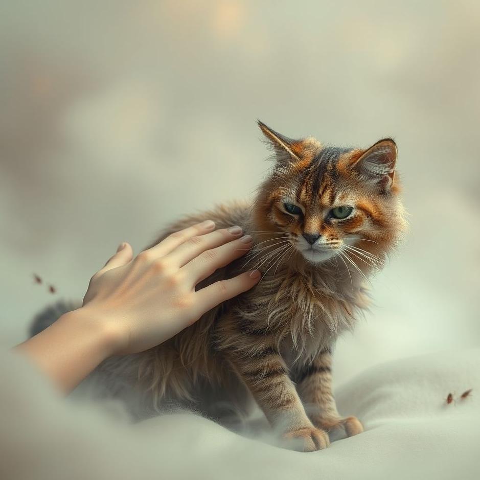 Dream : Petting a flea-infested cat in a dream