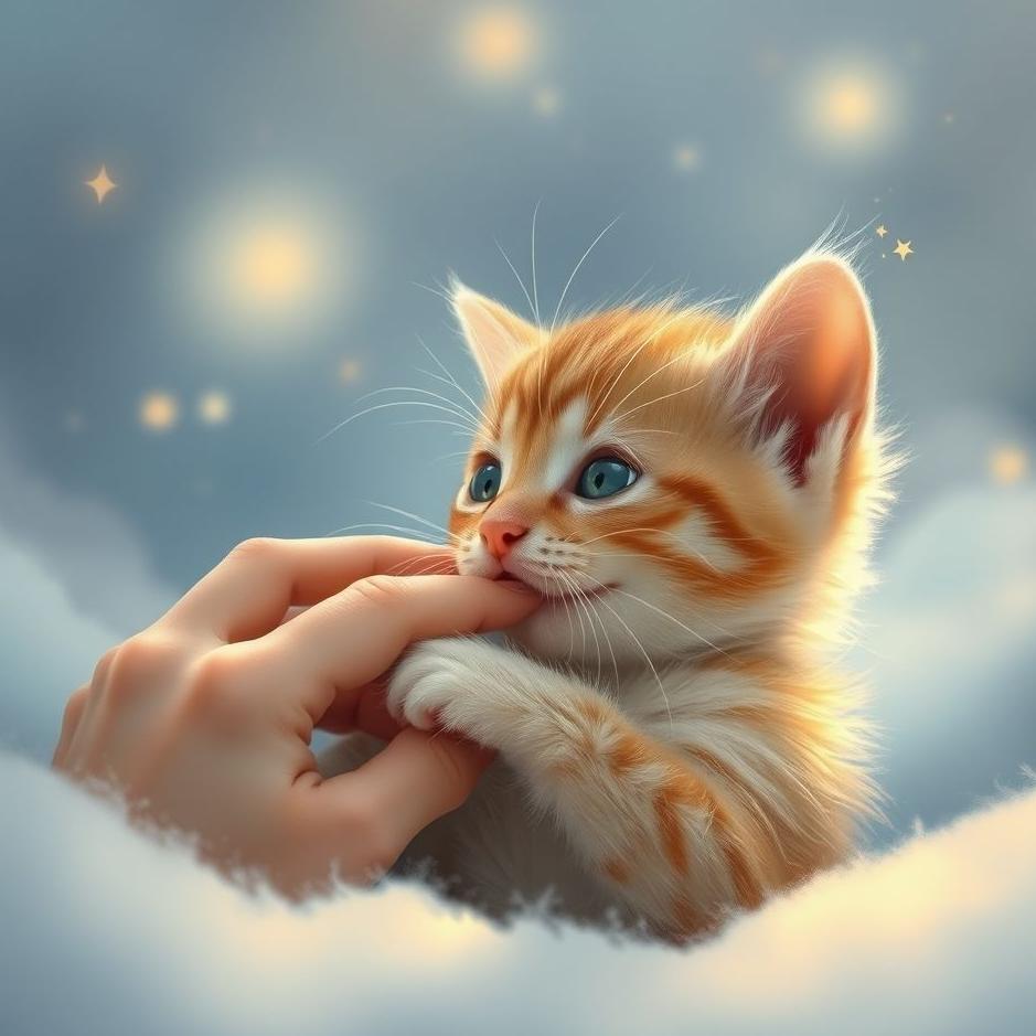 Dream : Petting a kitten in a dream