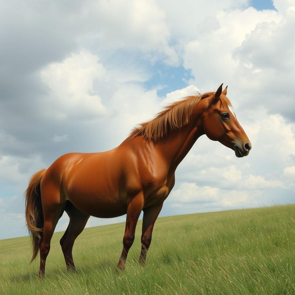 Dream : Petting a red horse in a dream