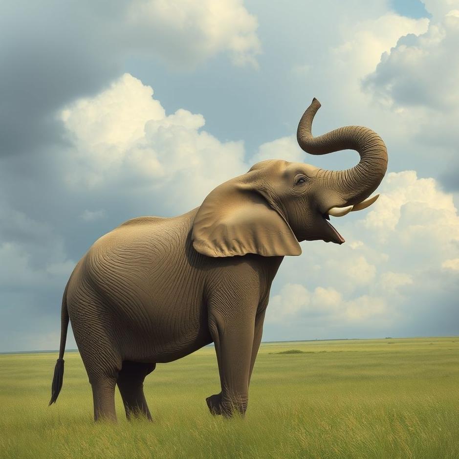 Dream : Petting an elephant in a dream