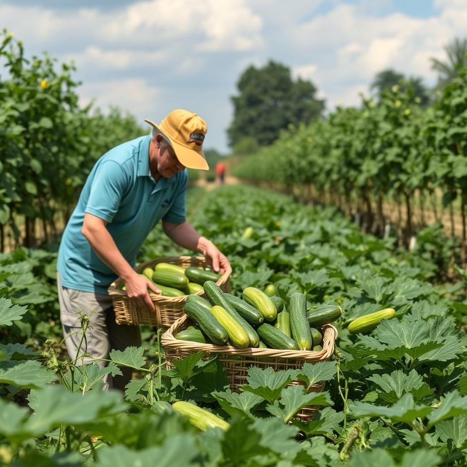 Dream : Picking and distributing cucumbers in a dream