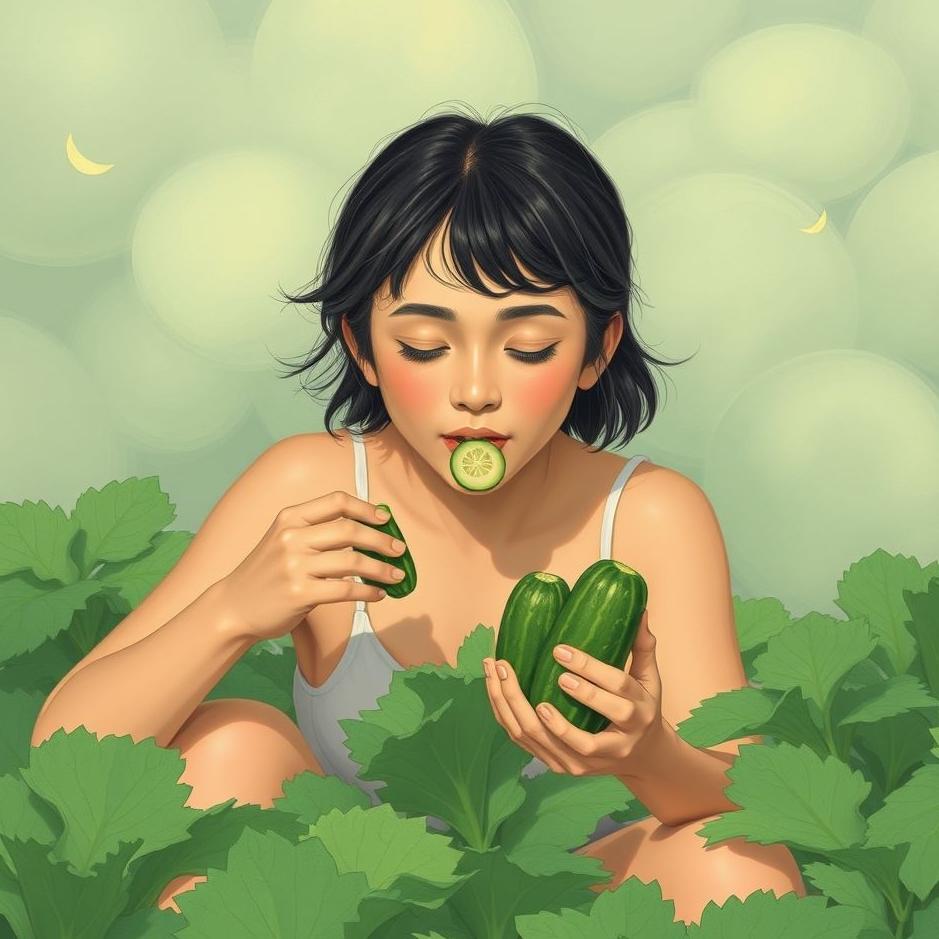 Dream : Picking and eating cucumbers in a dream