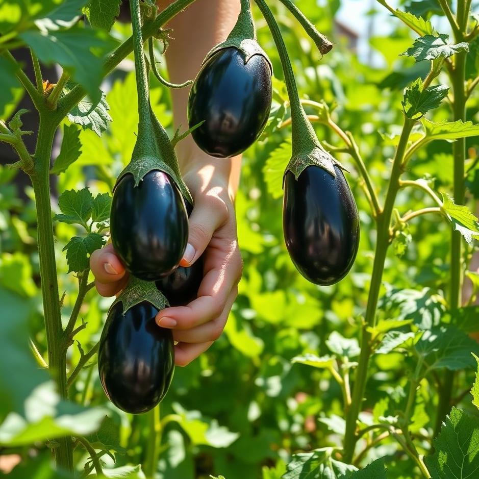 Dream : Picking black eggplants