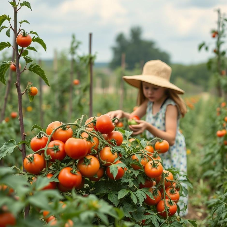 Dream : Picking bunches of tomatoes in a dream