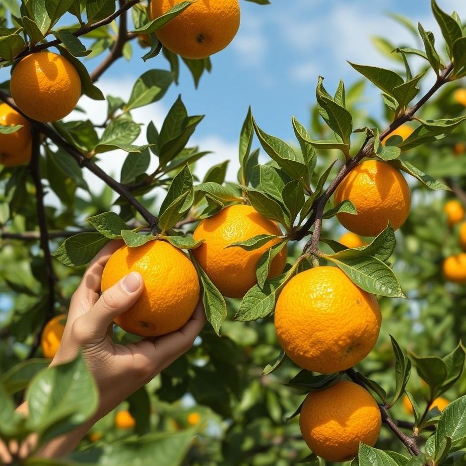 Dream : Picking citrus in a dream