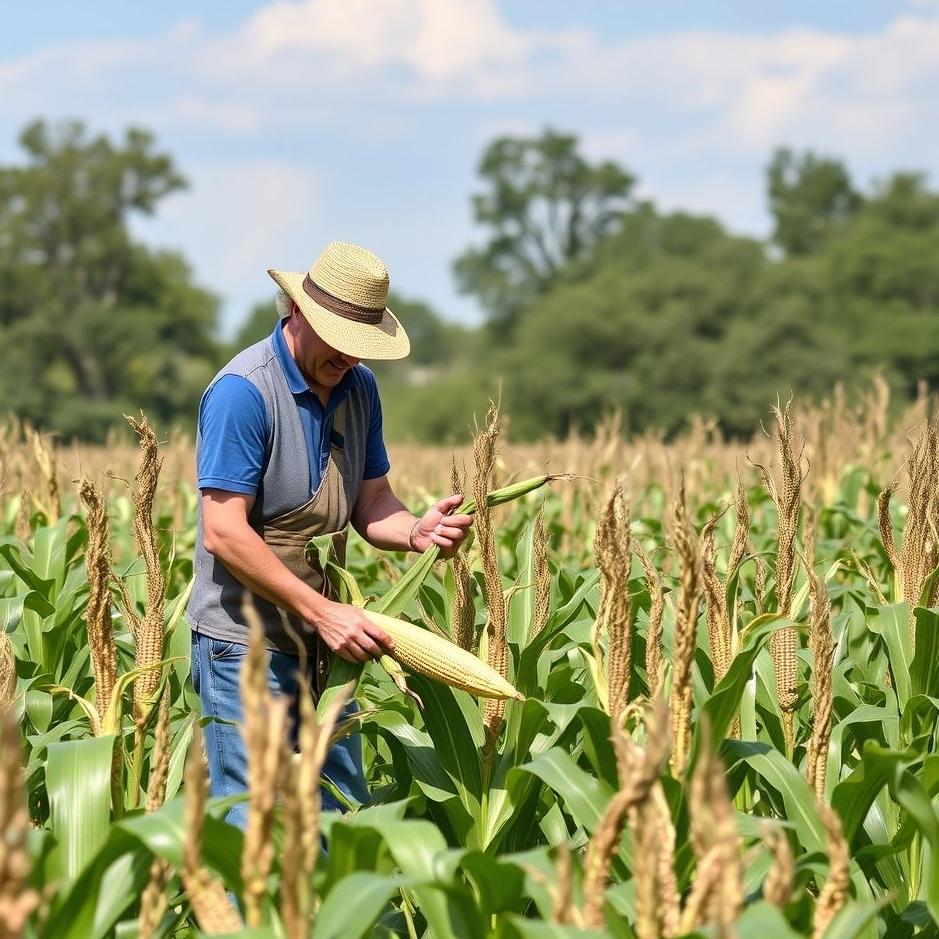 Dream : Picking corn in a cornfield