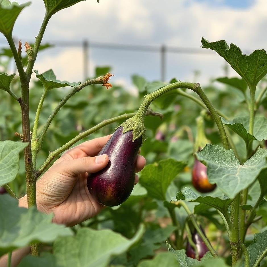 Dream : Picking eggplants in a dream