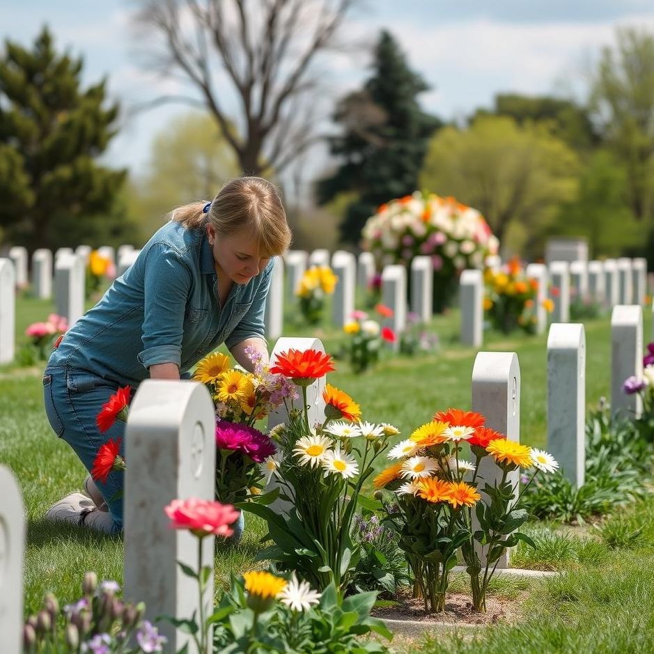 Dream : Picking flowers in a cemetery