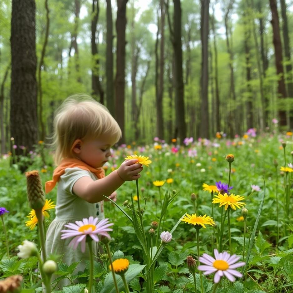 Dream : Picking flowers in the forest
