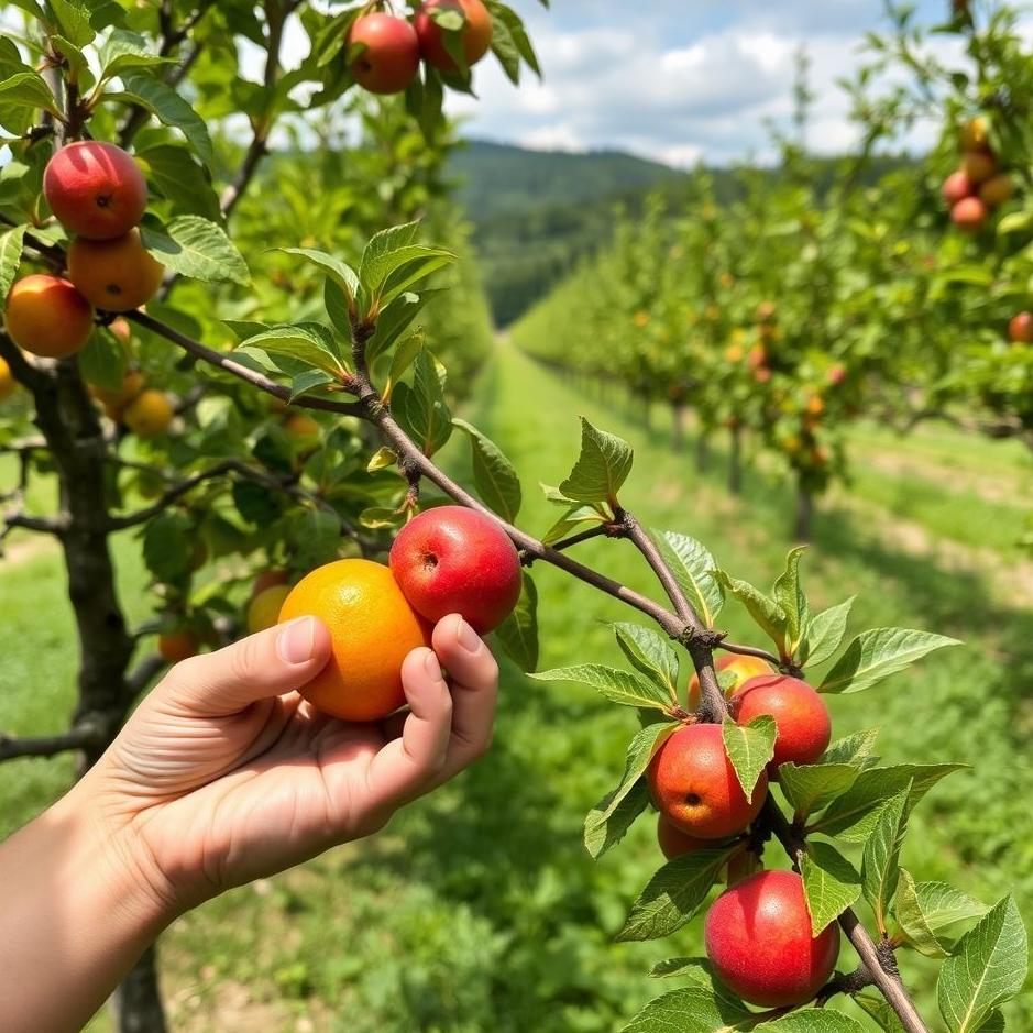 Dream : Picking fruit from an orchard